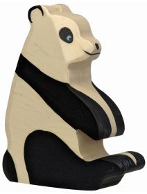 Дървена фигурка Holztiger - Седяща панда