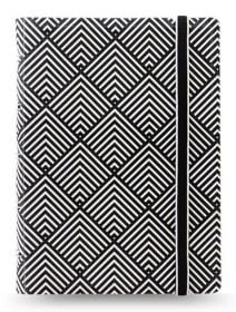 Тефтер Filofax Notebook Impressions Pocket Black and White Deco със скрита спирала и линирани листа