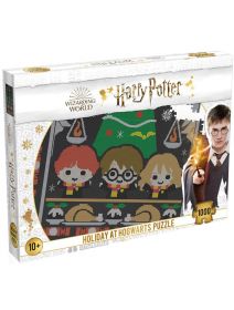 Пъзел Winning Moves: Harry Potter - Коледа в Хогуортс, 1000 части