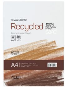 Скицник Drasca Recycled Drawing Pad Sand, A4 20 листа