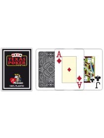 Покер карти Texas Poker 100% Plastic, черни