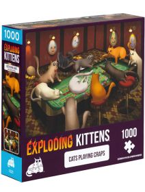 Пъзел Експлодиращи Котета - Cats Playing Craps, 1000 части