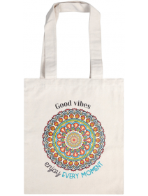 Чанта за пазаруване Simetro Books - Мандала Good Vibes Enjoy Every Moment