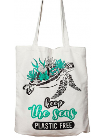 Чанта за пазаруване Simetro Books - Keep the Seas Plastic Free