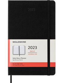 Класически черен ежедневник тефтер - органайзер Moleskine Black за 2023 г. с твърди корици