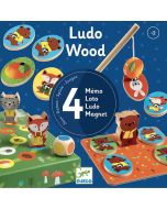 Детска игра Djeco: Ludo Wood, 4 игри