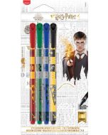 Комплект тънкописци Maped - Harry Potter, 4 цвята