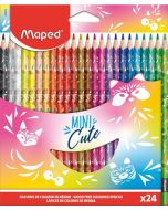 Цветни моливи Maped Mini Cute, 24 цвята