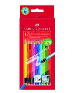 Изтриваеми цветни моливи Faber Castell, 12 цвята