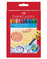 Восъчни пастели Faber-Castell Twist, 12 цвята