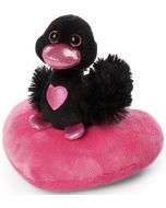 Плюшена играчка Nici - Черен лебед върху възглавничка