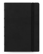 Тефтер Filofax Notebook Classic Pocket Black със скрита спирала, ластик и линирани листа
