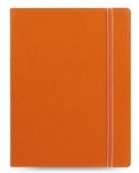 Тефтер Filofax Notebook Classic A5 Orange със скрита спирала, ластик и линирани листа