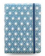 Тефтер Filofax Notebook Impressions Blue and White със скрита спирала и линирани листа