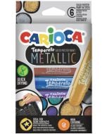 Комплект темперни бои Carioca, 6 цвята металик