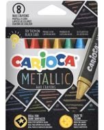 Комплект пастели Carioca, 8 цвята металик