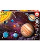 Неонов пъзел Educa: Слънчевата система, 1000 части