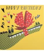 Картичка Busquets за рожден ден: Крокодил с панделка