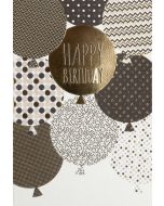 Картичка Busquets за рожден ден: Балони Patchwork