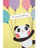 Картичка Busquets за рожден ден: Панда с балони