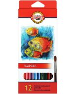Цветни акварелни моливи Koh-I-Noor, 12 цвята