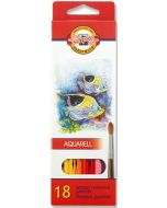 Цветни акварелни моливи Koh-I-Noor, 18 цвята