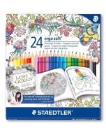 Комплект цветни моливи Staedtler Johanna Basford Ergosoft, 24 цвята