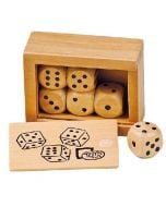 Кутия Goki с 6 дървени зара