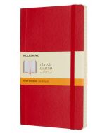 Класически наситеночервен тефтер Moleskine Classic Scarlet Red с меки корици и линирани страници