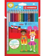 Комплект цветни моливи Stabilo, 18 цвята