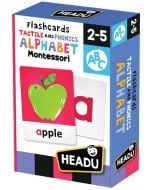 Образователни флаш карти Headu Montessori - С тактилна и фонетична азбука