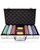 Покер комплект с 300 чипа в алуминиев куфар