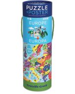 Пъзел Crocodile Creek: Карта на Европа, 200 части + постер