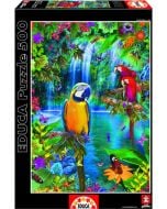 Пъзел Educa: Тропически птици, 500 части