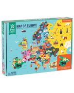 Пъзел Mudpuppy: Карта на Европа, 70 части