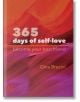 Корицата на "365 дни любов към себе си" е с абстрактни червени и лилави вихри, а заглавието е изписано с удебелен бял и оранжев текст. Вдъхновяващи ежедневни утвърждения за самоуважение изпълват страниците. Името на авторката Джина Брезини е изписано в зл-2-thumb