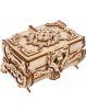 The 3D дървен пъзел Ugears - Антикварна кутия с 185 части впечатлява с богати орнаменти, механизми и тайни отделения, преден захват и детайлно триизмерно оформление.-1-thumb