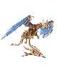 3D дървен пъзел Ugears - Дракон в буря (320 части) е впечатляващ модел с подвижни сини крила, дървена стойка и ефектна поза в полет - идеален за колекционери и ентусиасти.-4-thumb