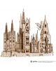 The 3D дървен пъзел Ugears Хари Потър - Замъкът Хогуортс, 340 части, пресъздава кулите и детайлите на замъка - идеален избор за всеки фен на училище за магьосници.-3-thumb