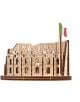 The 3D дървен пъзел Ugears - Колизеумът в Рим, 63 части пресъздава амфитеатъра с детайлни арки и стени, а италианско знаме на пилон стои в предния десен ъгъл.-3-thumb