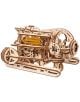 The 3D дървен пъзел Ugears - Стиймпънк подводница (200 части) e DIY модел с лазерно изрязани части, зъбни колела и ластици, създаващ автентична Steampunk визия на подводница с движещи се елементи.-1-thumb