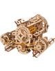 3D дървен пъзел Ugears - Стиймпънк подводница, 200 части: Направи си сам модел с взаимно свързани зъбчати колела и лазерно изрязани елементи, наподобяващ футуристична машина или Steampunk подводница.-2-thumb