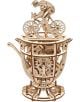 3D дървен пъзел Ugears - Велосипедист с 189 части: механичен модел-трофей с подвижни части и колоездач отгоре - перфектният подарък за всеки фен на колоезденето.-2-thumb