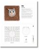 Моделът 3D Granny Square Cards включва завършен кафяв квадрат с плетено на една кука лице на сова, писмени инструкции и три маркирани диаграми - идеален за любителите на уникални мотиви на една кука.-4-thumb