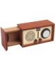3D пъзел Eureka Secret Escape Box - Ретро радио е дървено радио в старинен стил с циферблати, високоговорител и отворена тайна кутия от лявата страна, която разкрива празно скрито пространство вътре.-4-thumb