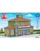 Илюстрация на 3D пъзел Eurographics - Книжарница, 1389 части: очарователна двуетажна книжарница с кашпи за цветя, раирани тенти и надпис "Най-голямата книжарница". Идеална за деца на възраст над 10 години.-5-thumb