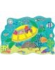 Пъзел Floss & Rock, Ocean - Океан, 12 части е пъстър пъзел с анимационни морски животни. Жълта костенурка държи в черупката си раче, октопод и риба. Този цветен пъзел се предлага в магнитна кутия с рибки, медузи, водорасли и корали.-3-thumb