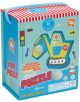 Цветната кутия за Пъзел Floss & Rock, Construction - Багер, 30 части включва ярки изображения на багер, конус, тухлена стена и светофар. Перфектен за деца на възраст над 3 години, този пъзел във формата на багер със сигурност ще ви зарадва.-1-thumb
