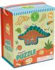 Пъзел FLoss & Rock, Dino - Динозаври, 60 части идва в цветна кутия с илюстрация на стегозавър, фосили и растения. Има раирания връх, червени страни и въже за носене. Подходящ за деца 5+, съдържа дребни части.-1-thumb