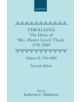 Thraliana: The Diary of Mrs. Hester Lynch Thrale (Later Mrs. Piozzi) 1776-1809, Vol. 2: 1784-1809 - 9780198739029-thumb